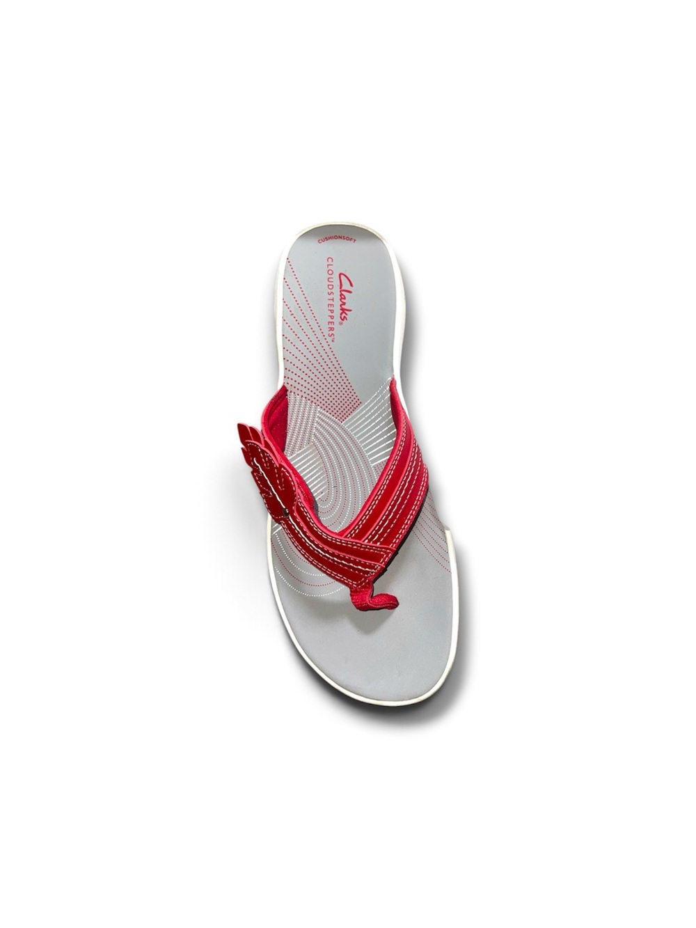 Clarks Women's Red Slip-On Thong Sandal